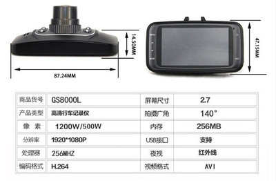 高清夜視大廣角 GS8000行車記錄儀，讓駕駛更安心